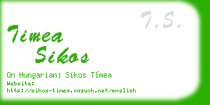 timea sikos business card